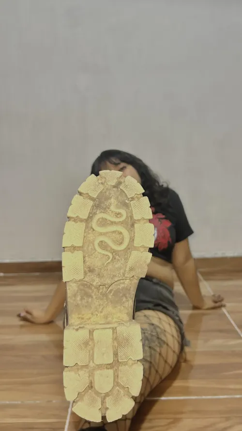 Come... lick them. Get at my feet and do everything I say