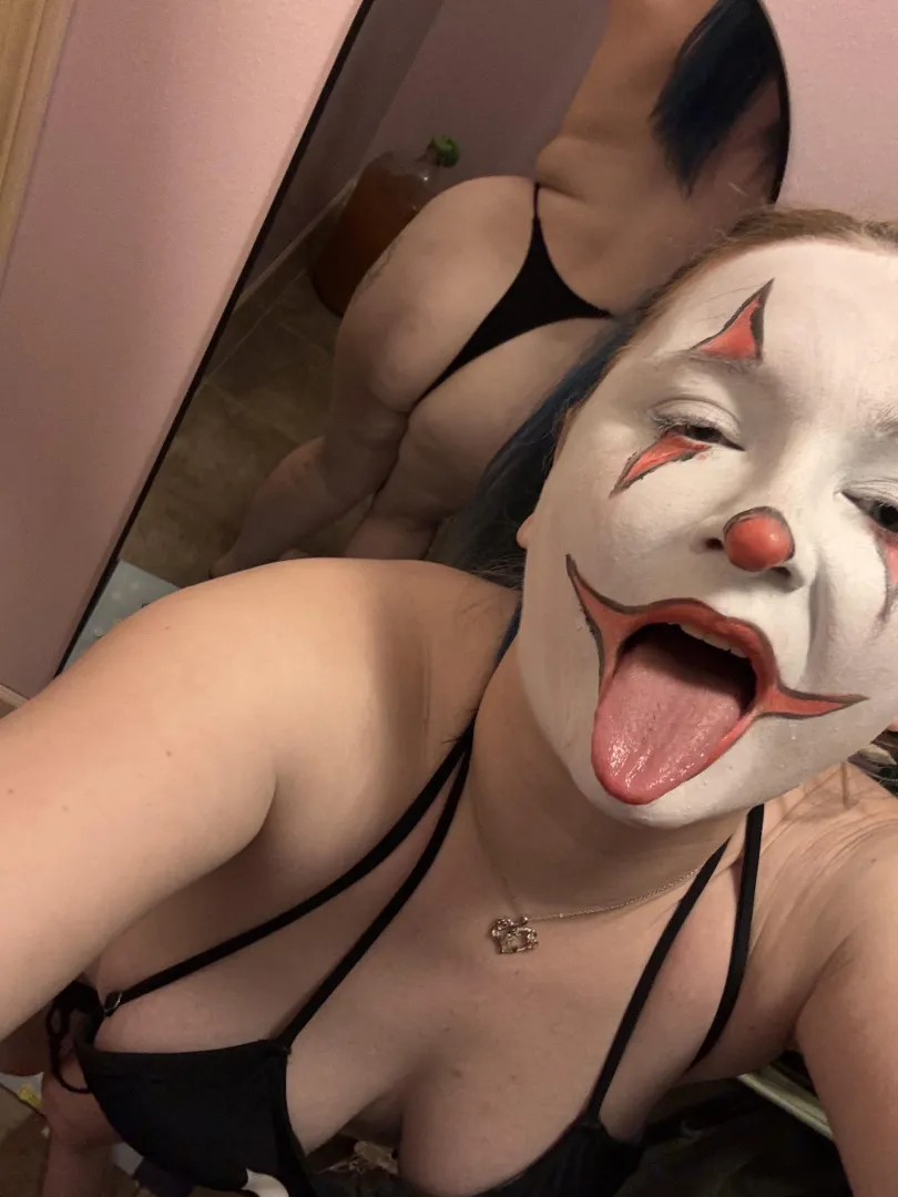 First full face clown make up