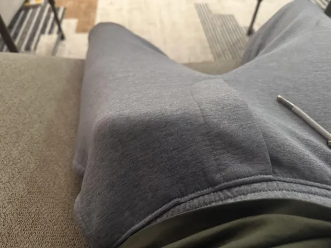 Gray sweatpants are just male lingerie… 