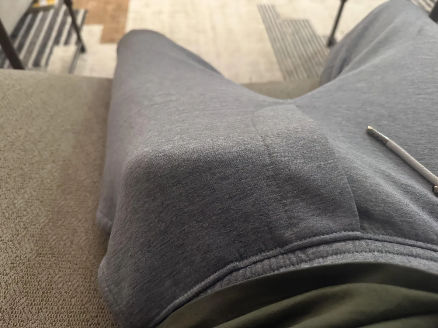 Gray sweatpants are just male lingerie… 
