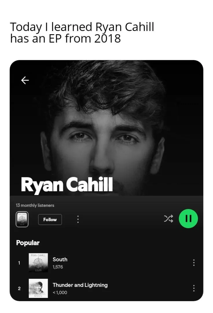 I wonder if he listens to it while writing