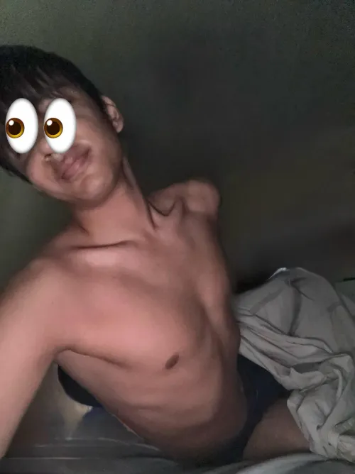 It’s sad that I don’t have an older man to hold my waist from behind, and another one to rub my nipples from the front. (18)