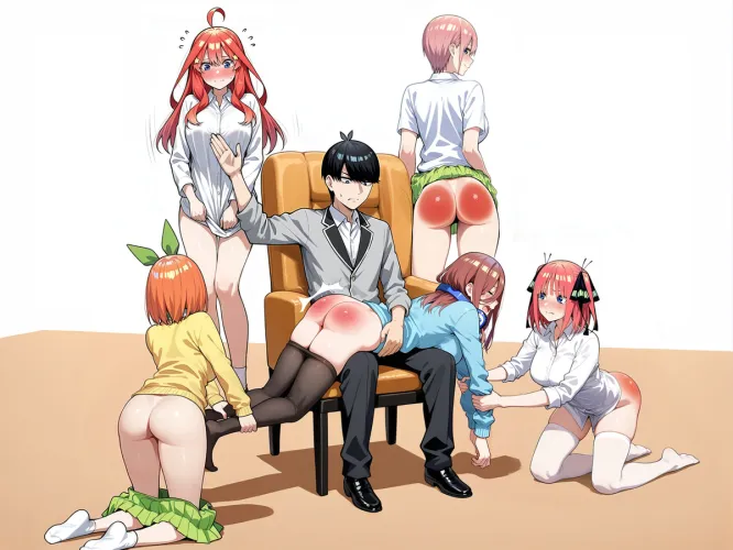 Quintuplets Spanked