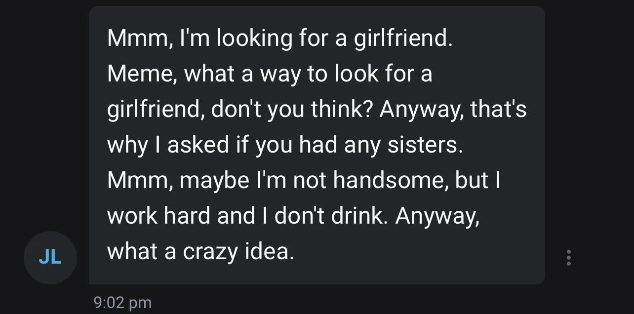 these men don’t use their brain at ALL! why the FUCK would i date u yet alone ask any family members if they wanna date a stranger from ONLYFANS 