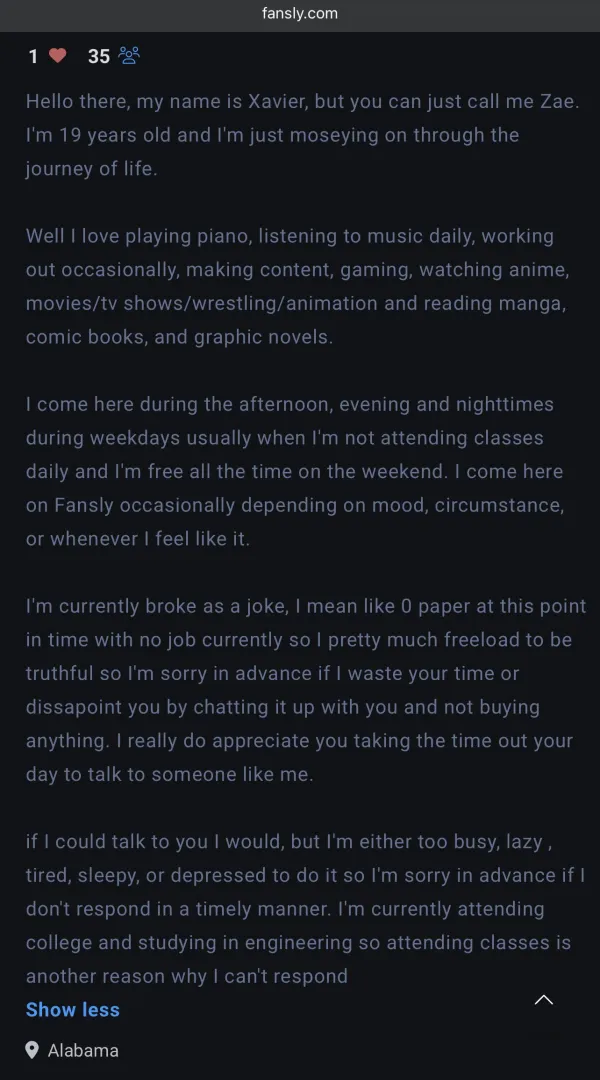 this guy made an account and wrote ALL of this just to tell us he’s broke. what tf is the point? ‍♀️