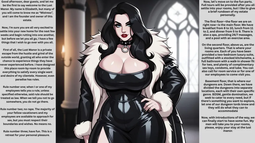 Welcome to the Lust Manor [vacation] [narrative] [no sex but imminent sex]