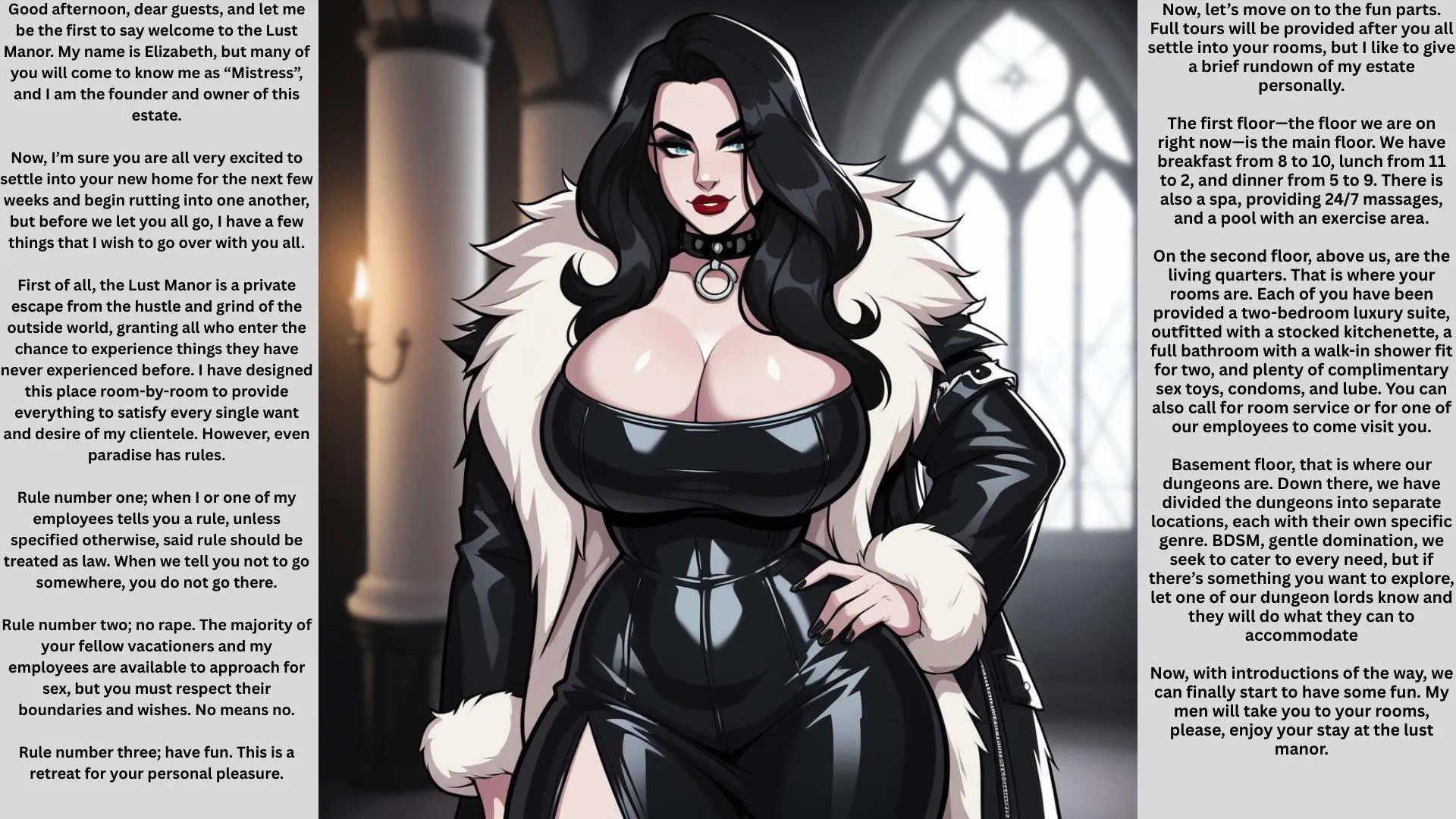 Welcome to the Lust Manor [vacation] [narrative] [no sex but imminent sex]