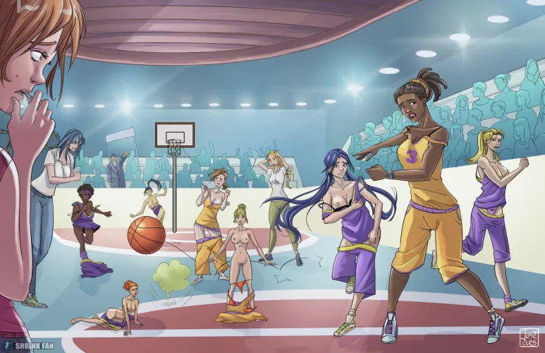 You Don't Have to Be Tall to Play, But it Helps (shrinking, shrunken women, nudity, embarrassment, multiple sizes, shrinking out of clothes)