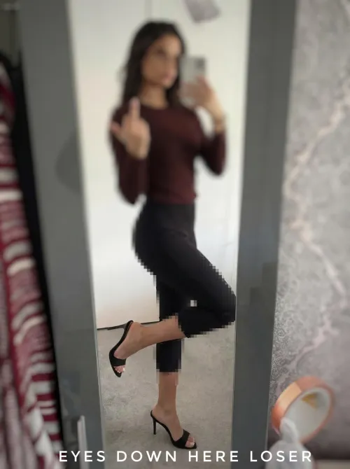 You know your eyes were already headed down there anyway, loser