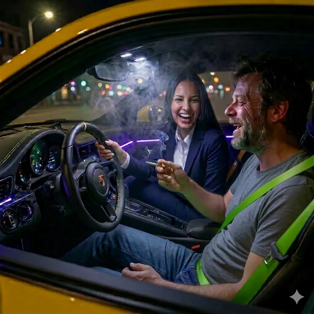 You've had a really long and stressful day Jess, just relax and I'll drive. Besides, I've always wanted to test drive one of these. Just imagine the look on you know who's face if she saw this!