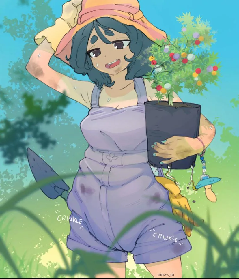 (Art by RayaDl) “in the garden..”