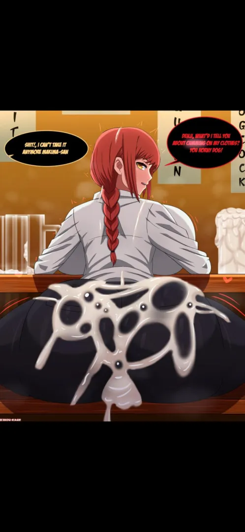 Denji can't CONTROL himself around Makima! The clothes are the best part (Artist: Kibou-kage)