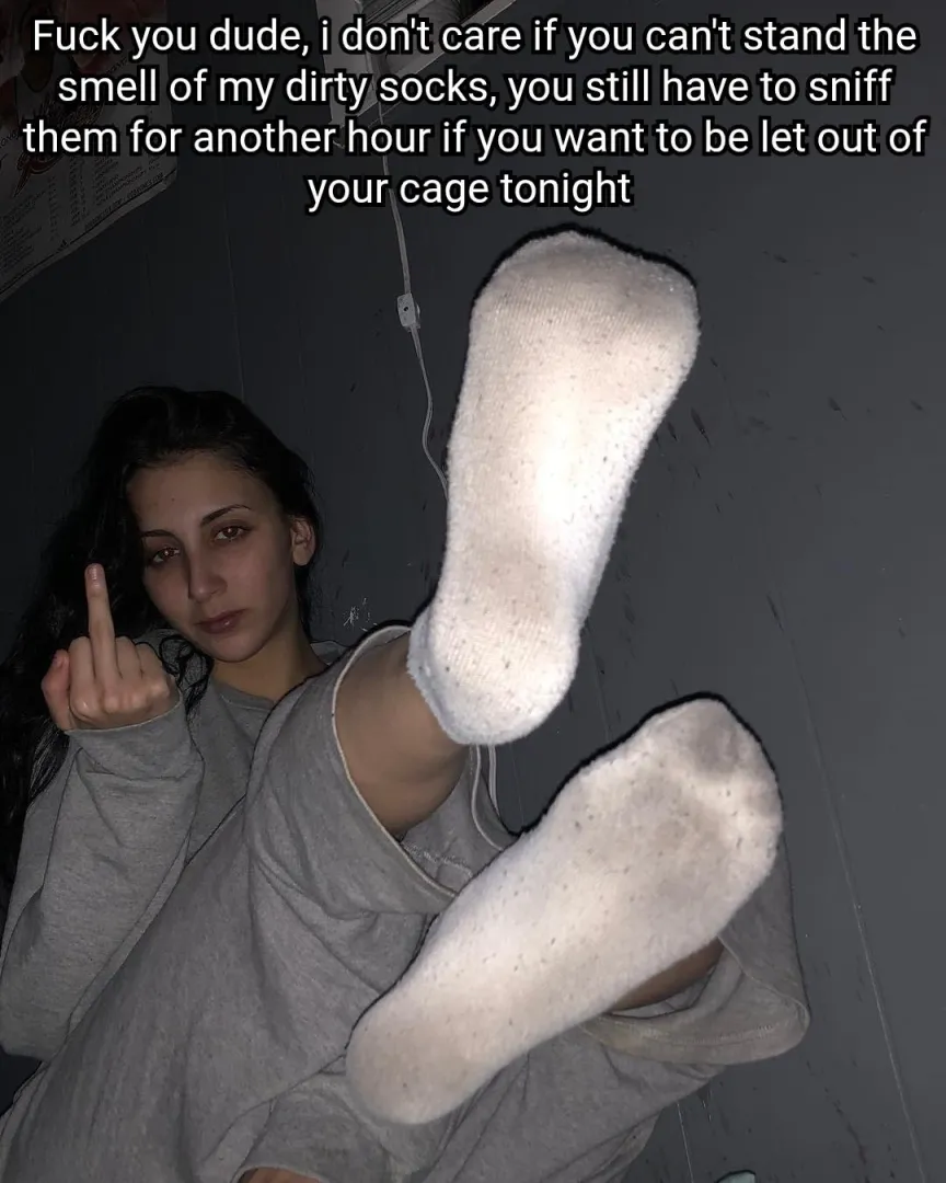 Dirty socks chastity femdom caption [femdom] [socks]