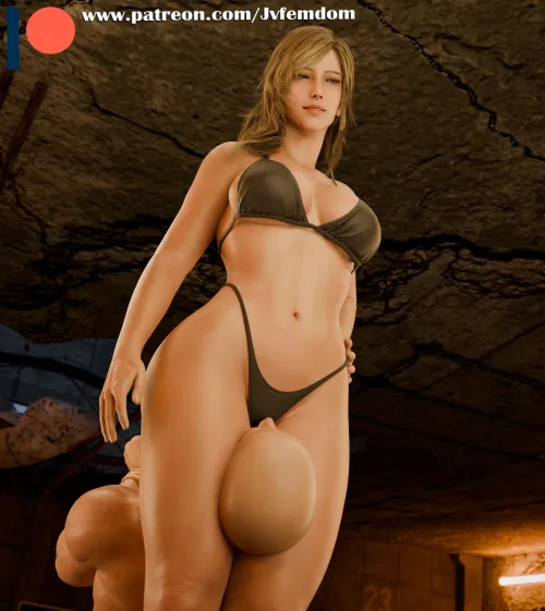 Eva's standing headscissors!