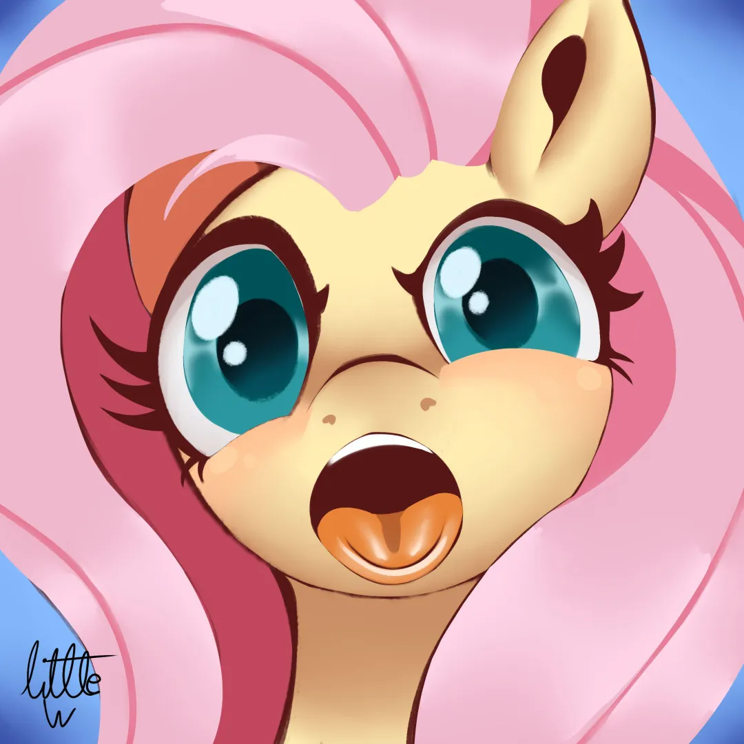 Fluttershy update her pfp (artist Littleuwu20 aka me)
