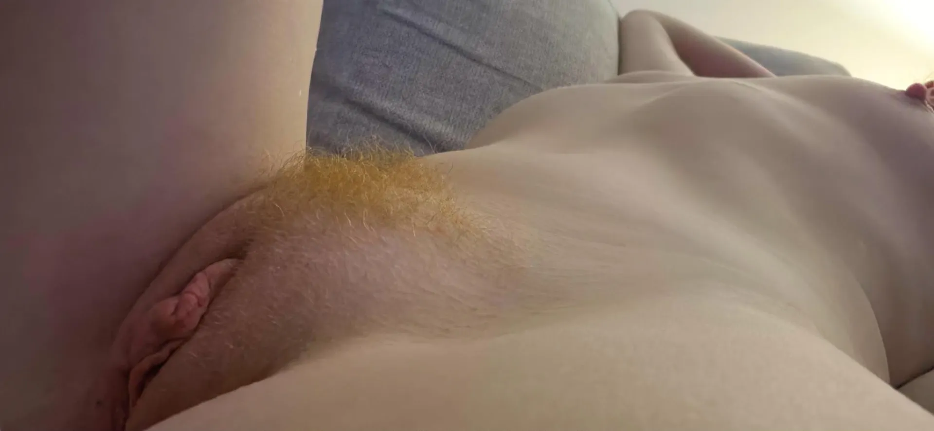 Foxy ginger laying out ready for a fun night...