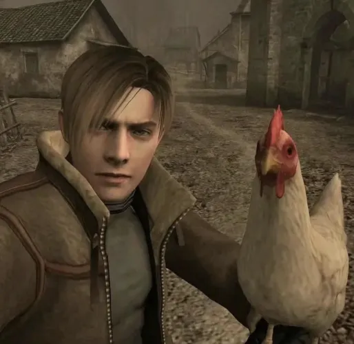 Here's Leon with a chicken because everyone's talking about him rn. Oh yeah, and fuck Nvidia