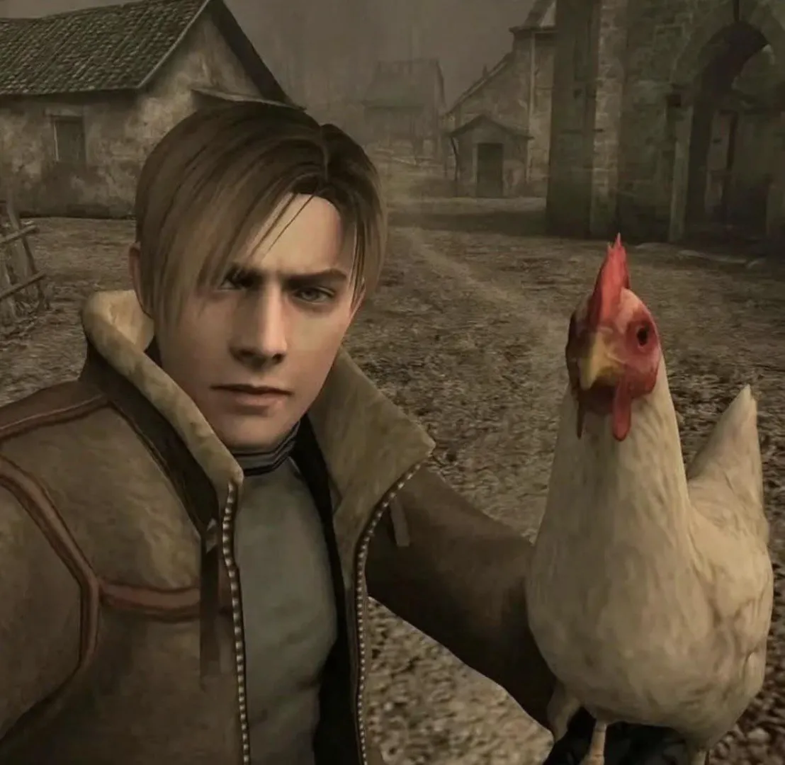 Here's Leon with a chicken because everyone's talking about him rn. Oh yeah, and fuck Nvidia