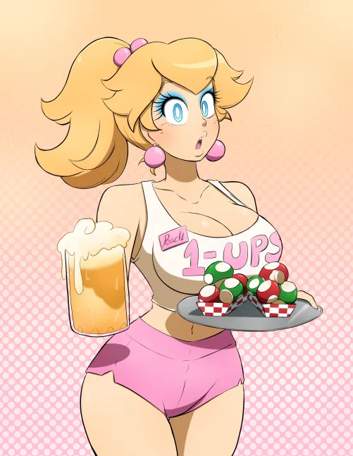 [Hypnosis] Princess Waitress Peach by Kobi-Tfs