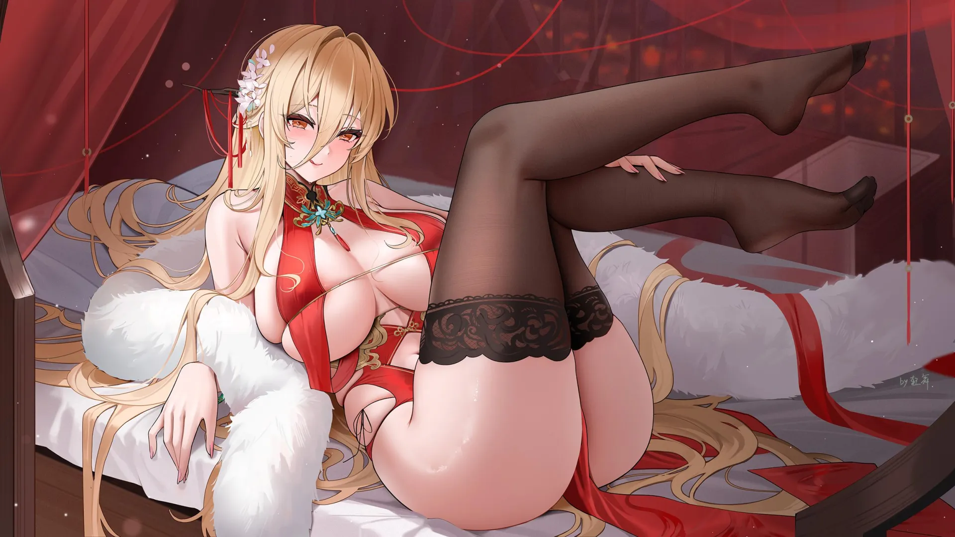Implacable on bed (轻舞wu / Mumushui6) [Azur Lane]