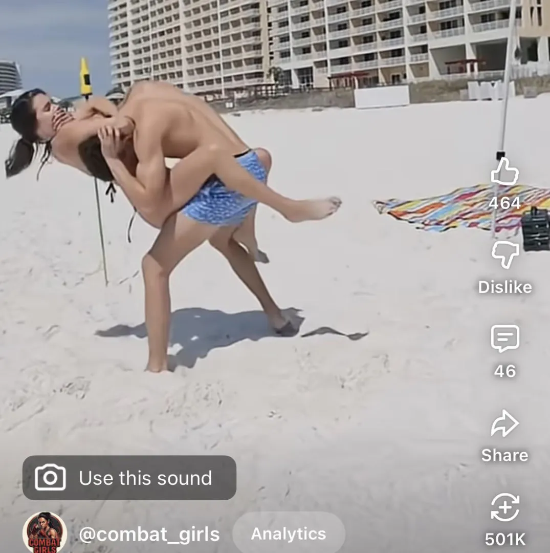 Jiu Jitsu Girl Submits a man in front of his girlfriend