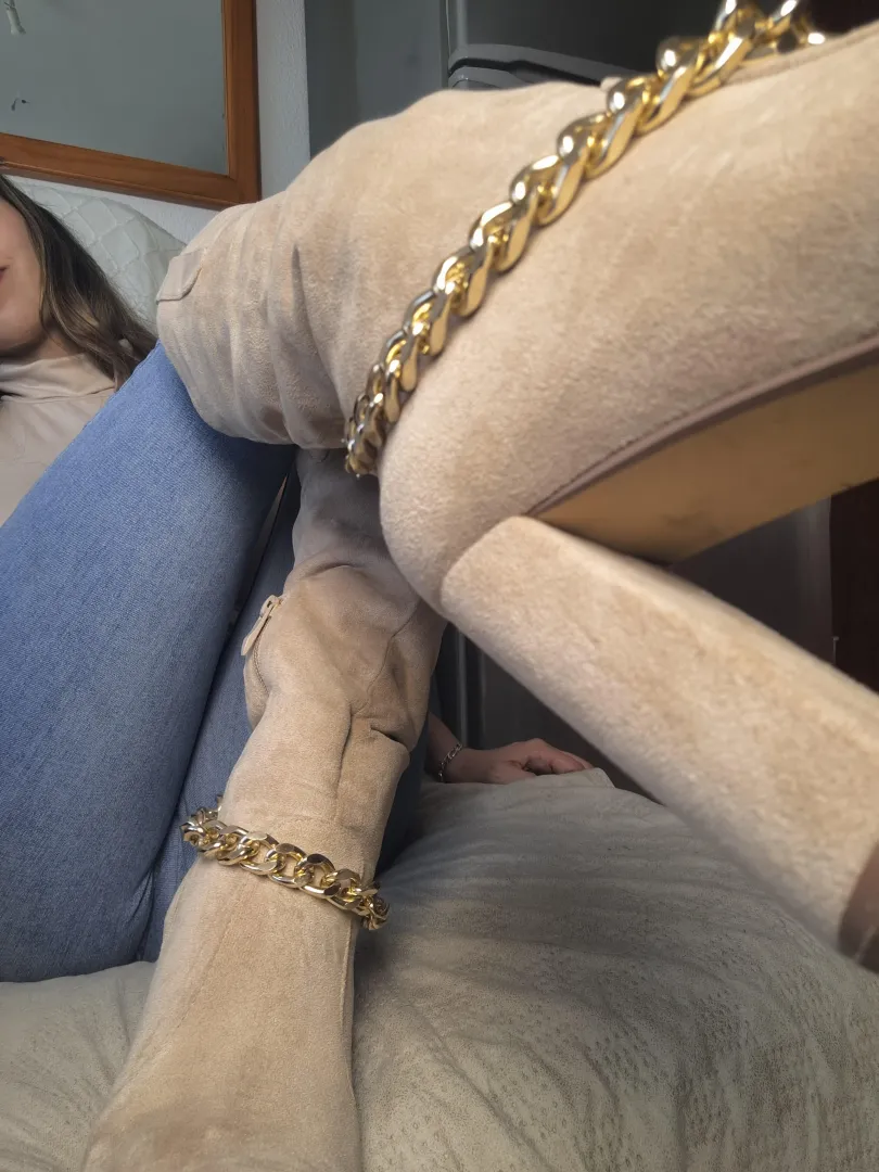 My boots are the center of attention