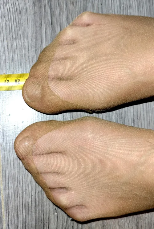 My feet in nylon focus on my nylon toes