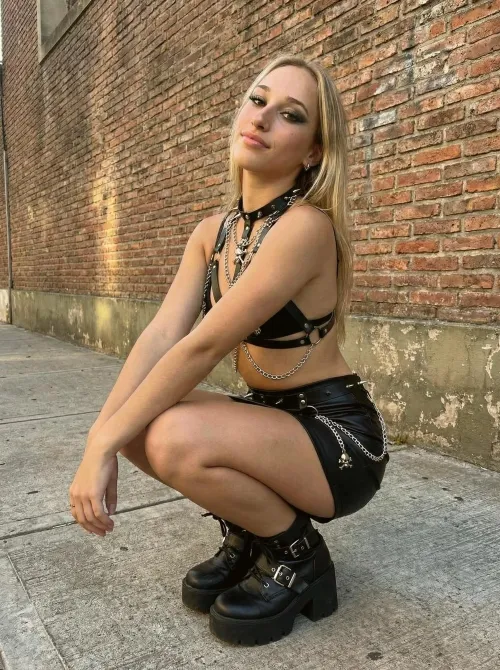 My shiny black leather skirt