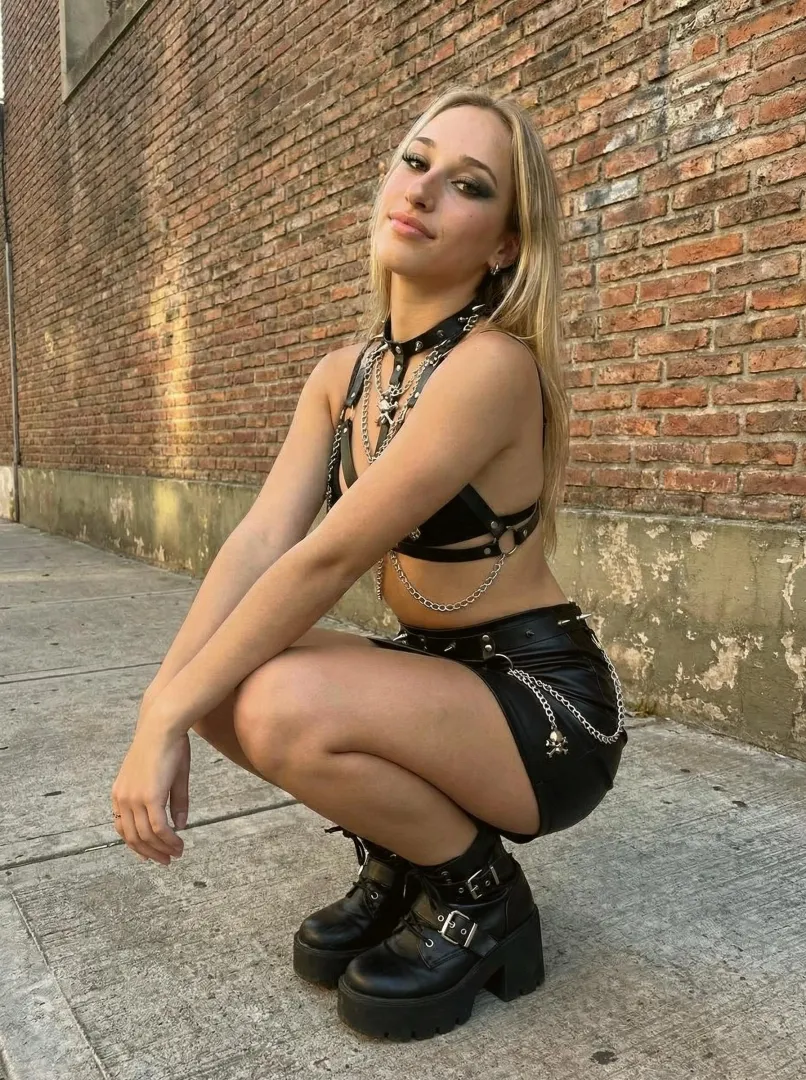 My shiny black leather skirt