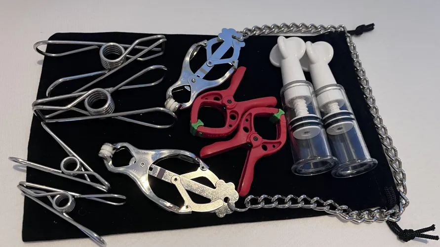 Nipple play. Some are from the shop and some are DIY