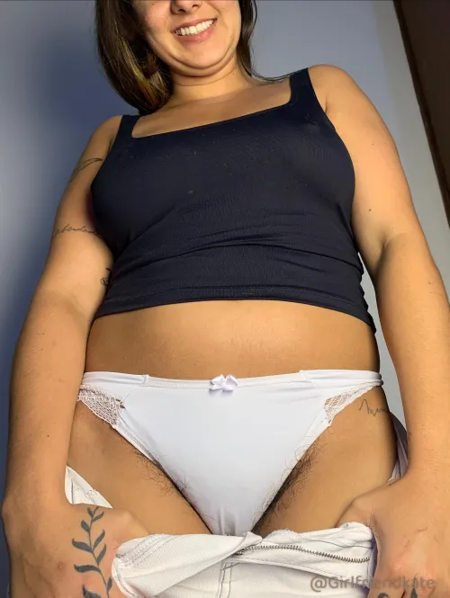 No panties can hide this bush