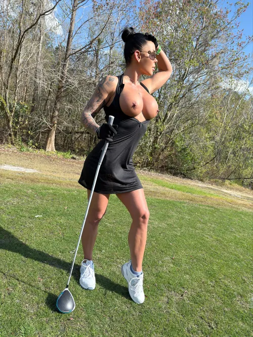 Playing a little strip golf in Florida with the guys , winner gets an extra hole of course