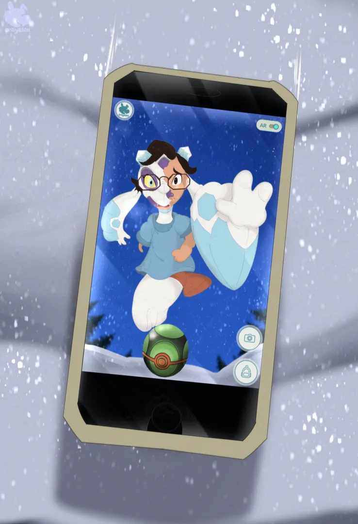 [Pokémon] Frigid Phone Fumble by Crayawn