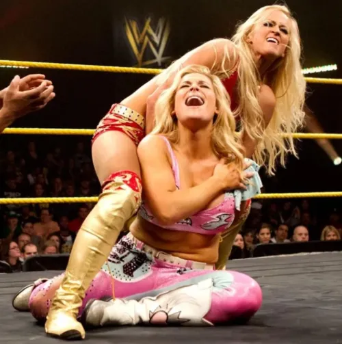 Summer Rae making Natalya scream