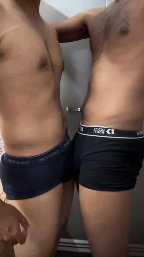 swapped undies and accidentally touched our bulges