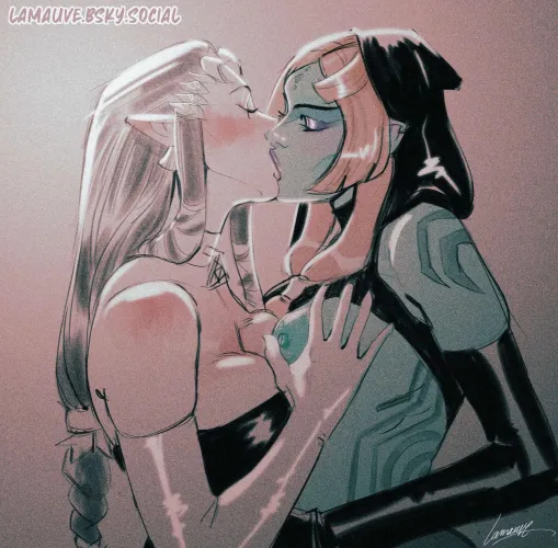 Two Twilight Princesses making out (Legend of Zelda) [Lamauve]