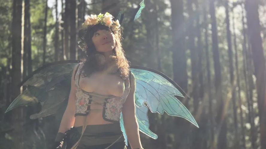 Woodland Fae soaking up the sun