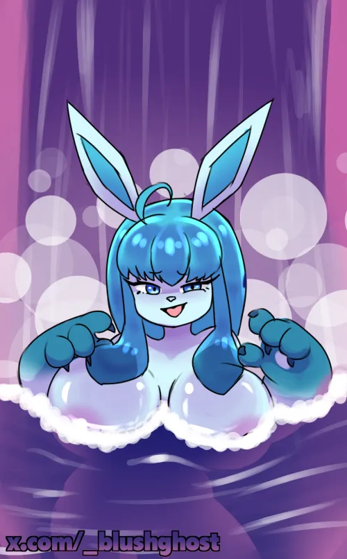 A good bath! (Art By Me: BlushGhost)