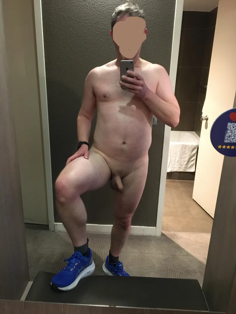 Breaking in my new shoes. Love the colour!