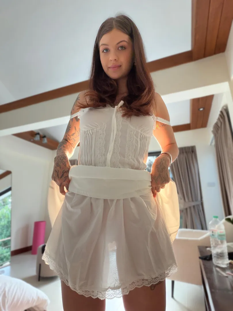 Catch the sun's rays through my dress