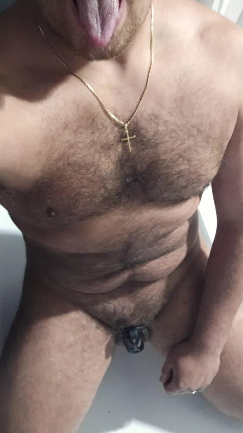 How long would you keep me locked and on my knees?