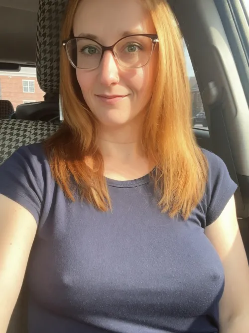 I’m never wearing a bra  Love to have them peeking through