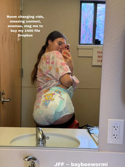 Naughty diapered nurse here