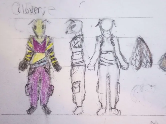 [oc] clover, a bee girl b-girl