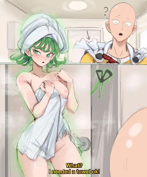 Tatsumaki needed a towel (rak_fork)