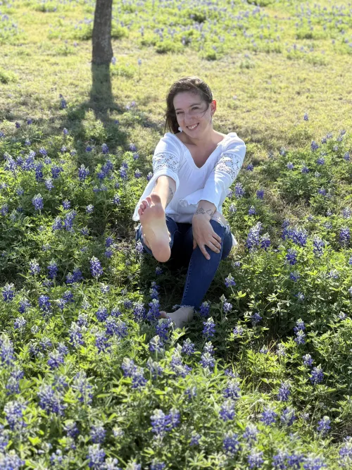 Barefoot in the bluebonnets