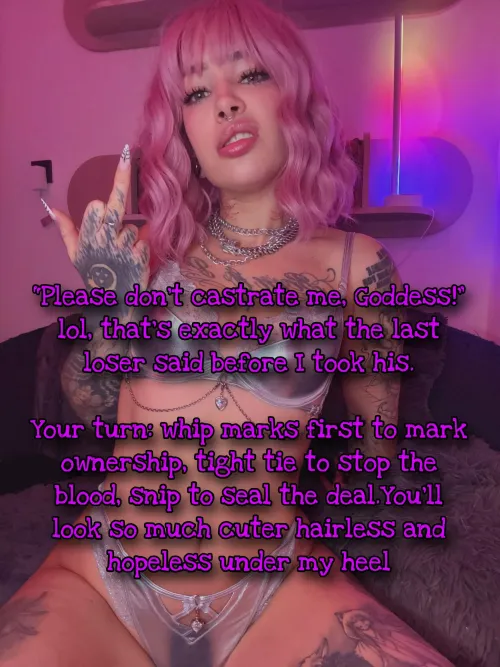 Don't worry loser. You'll be much cuter without those useless things ✂️ [no imagefap]