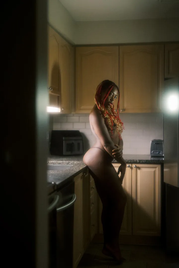 Kitchen views at night