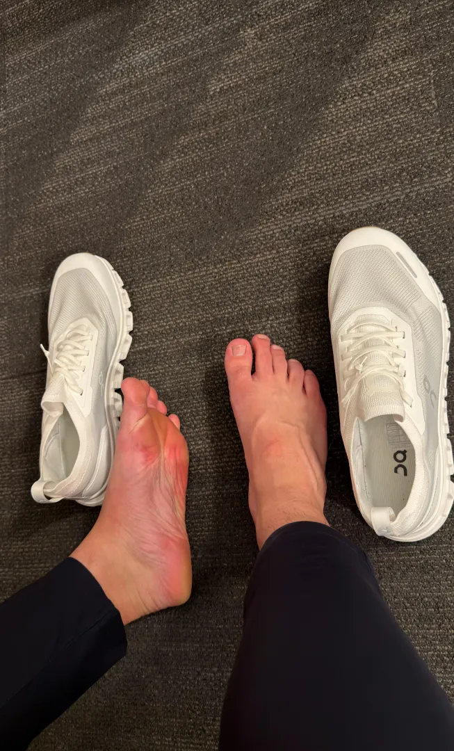 Letting my feet breathe at the airport