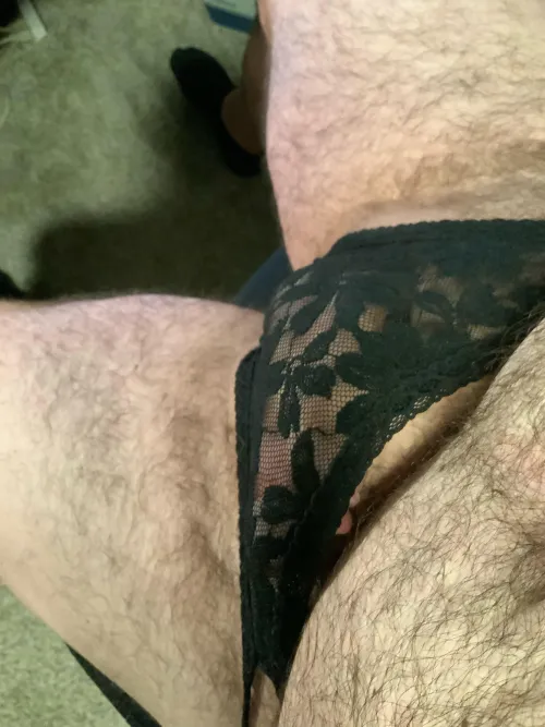 Monday means Black lace panties
